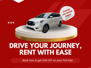 Red and White Modern Car Rentals Facebook Post