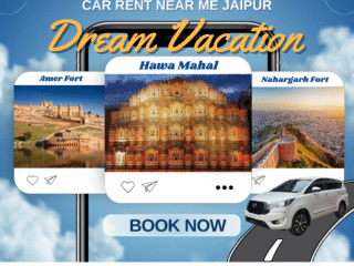 Blue and White Modern Travel Promo Instagram Post