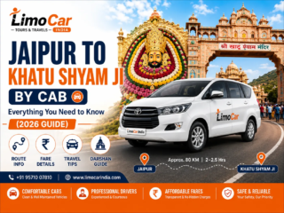 Jaipur to Khatu Shyam Ji taxi service by Toyota Innova cab with travel route and tour guide