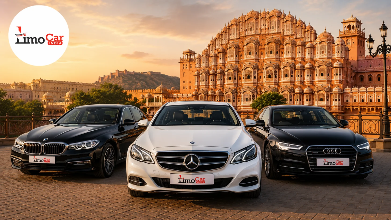 Luxury Mercedes-Benz, BMW and Audi car rental service by Limo Car India in Jaipur with premium chauffeur-driven vehicles