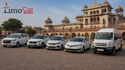 Affordable and luxury car rental service in Jaipur by Limo Car India featuring Innova, sedan, SUV and Force Traveller for local and outstation travel