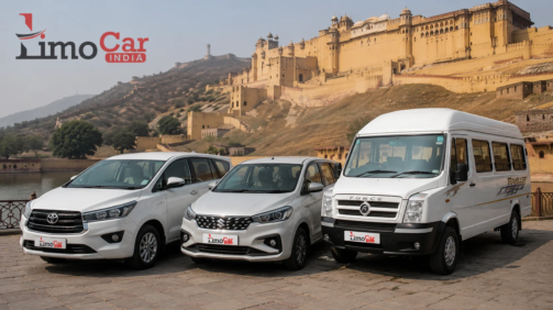 Travels car rental service in Jaipur by Limo Car India featuring Toyota Innova, Maruti Ertiga and Force Traveller for local and outstation travel